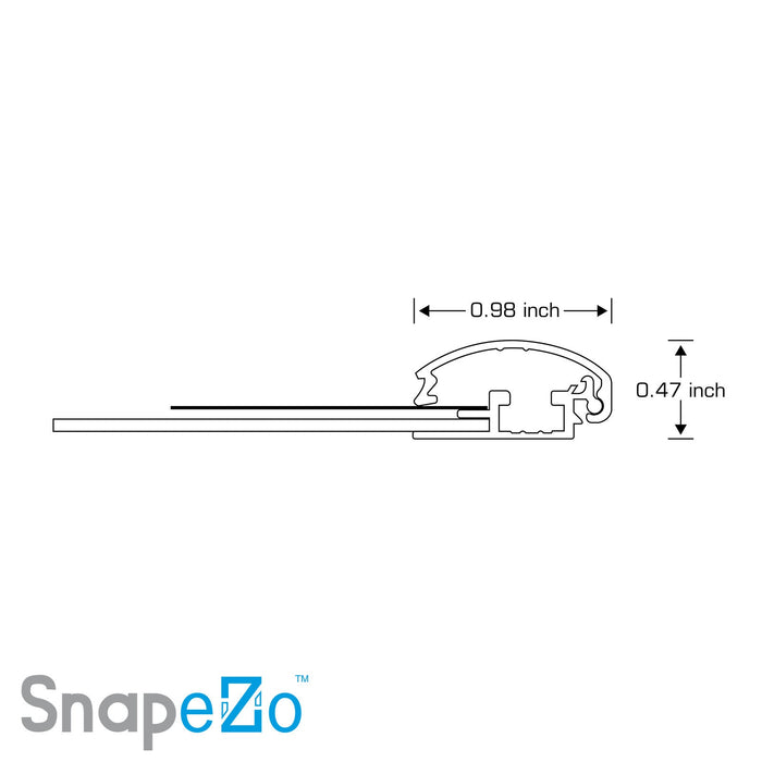 11x14 Silver SnapeZo® Snap Frame - 1" Profile