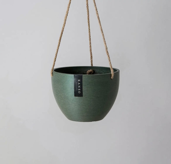 12” Stone Hanging Planter Pot