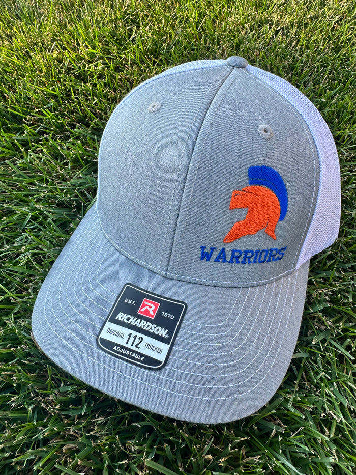 ADULT RICHARDSON GRAY/WHITE EMBRIODERED SNAPBACK HAT