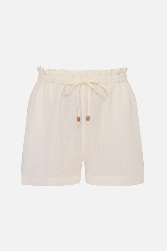 Ivory colored swim cover up shorts