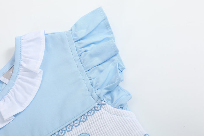Blue Big Sister Smocked Dress - Lil Cactus