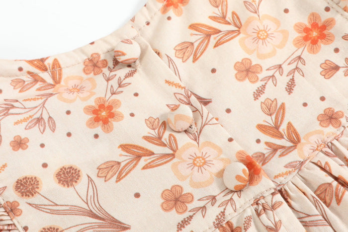 Brown Floral Tunic and Leggings Set - Lil Cactus