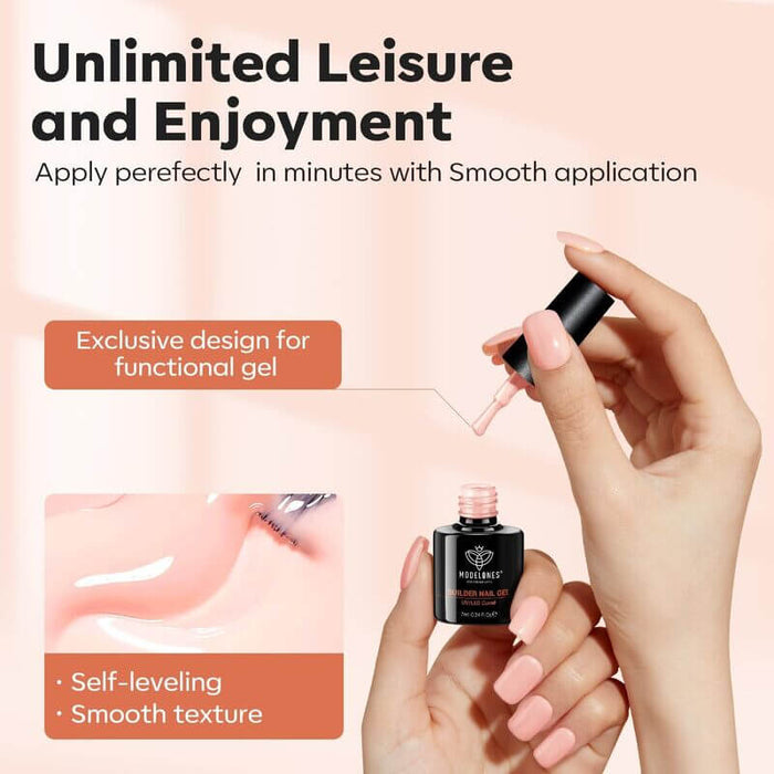 8-In-1 Nude Rose Builder Nail Gel 15ml Builder Gel MODELONES #