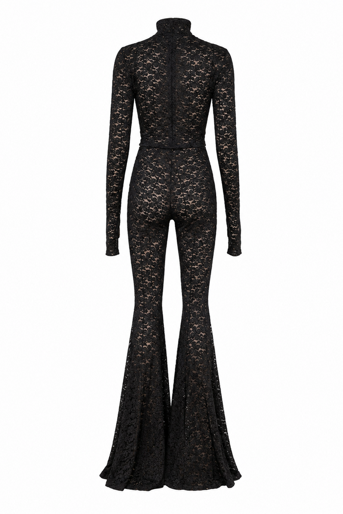 Catwalk black lace jumpsuit for Biehu