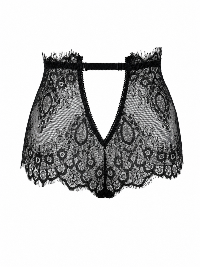 Elara black high-waisted panties