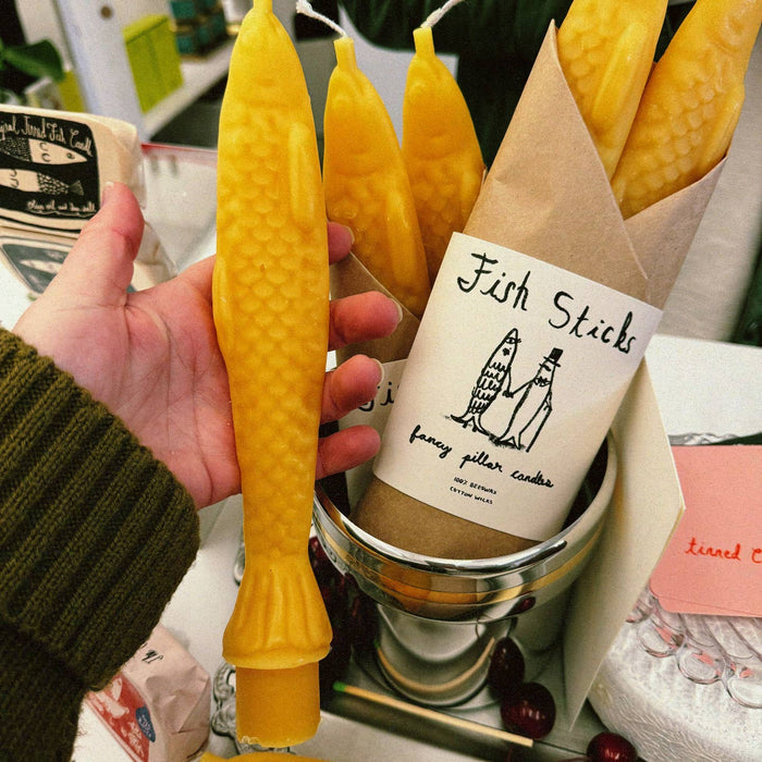 Fish Sticks Fancy Beeswax Candles