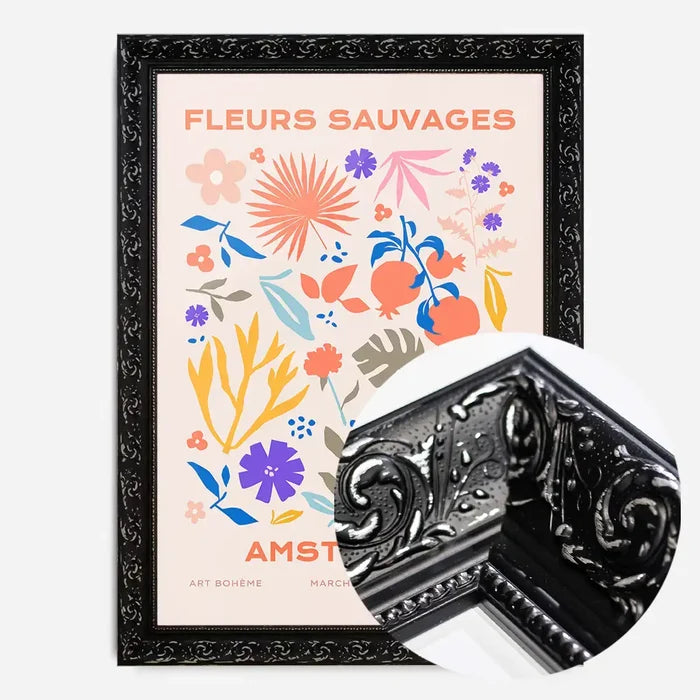 21x30cm | 8¼ x 11¾in / Black Ornate Frame
