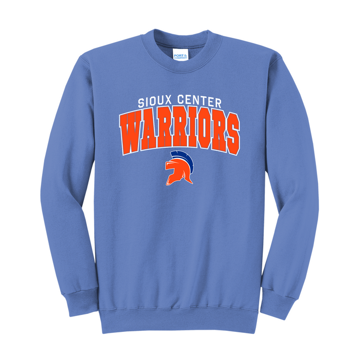 Gildan 18000 Heather Royal Varsity Crew Sweatshirt