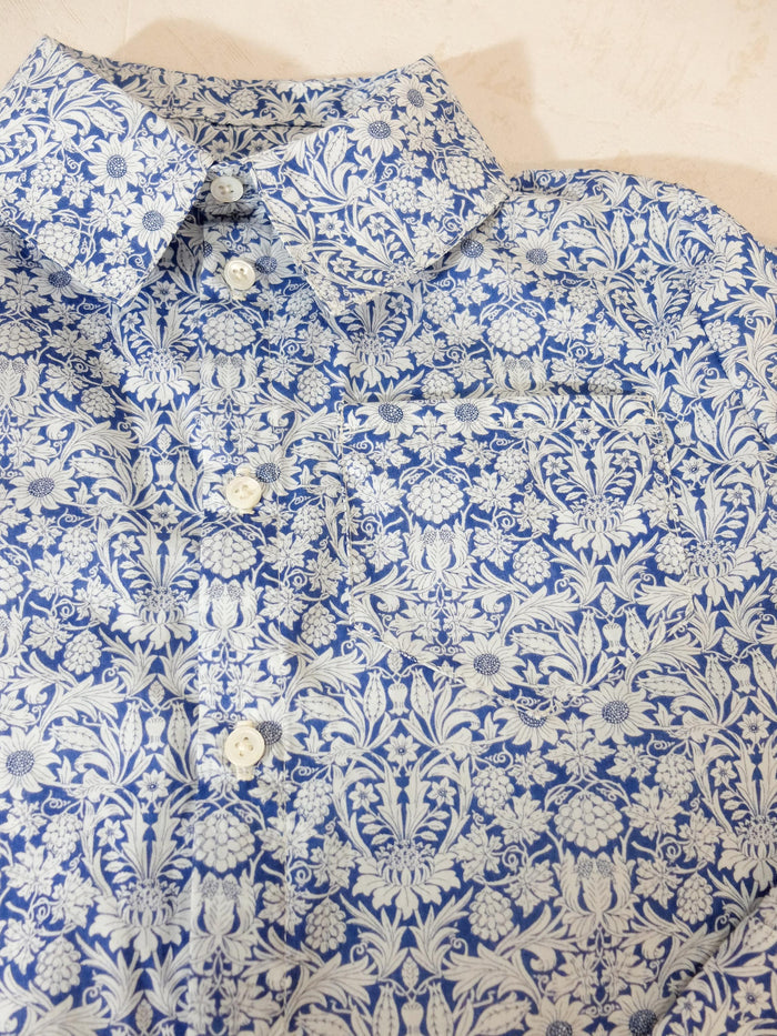 Handmade Liberty London Cotton Shirt, Floral Print Long Sleeve Top
