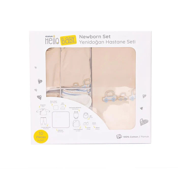 HelloBaby Boy 10 piece Newborn Set - Ecru - ebebek - Black Friday