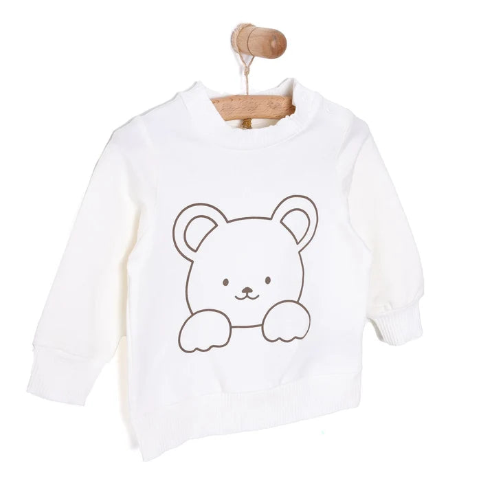 HelloBaby Newborn Girl Cat Printed Sweatshirt - ebebek - Black Friday