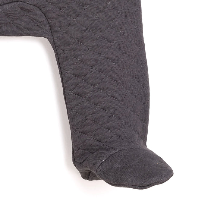 HelloBaby Newborn Quilted Sweatshirt - Footed Bottom - Charcoal - ebebek - Black Friday