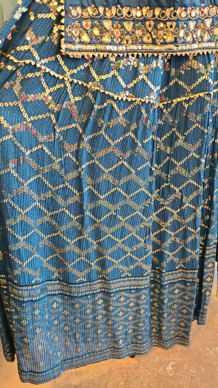Indigo Blue Sharara Set