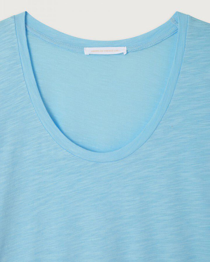 Jacksonville Scoop Neck Tee - Sky Blue