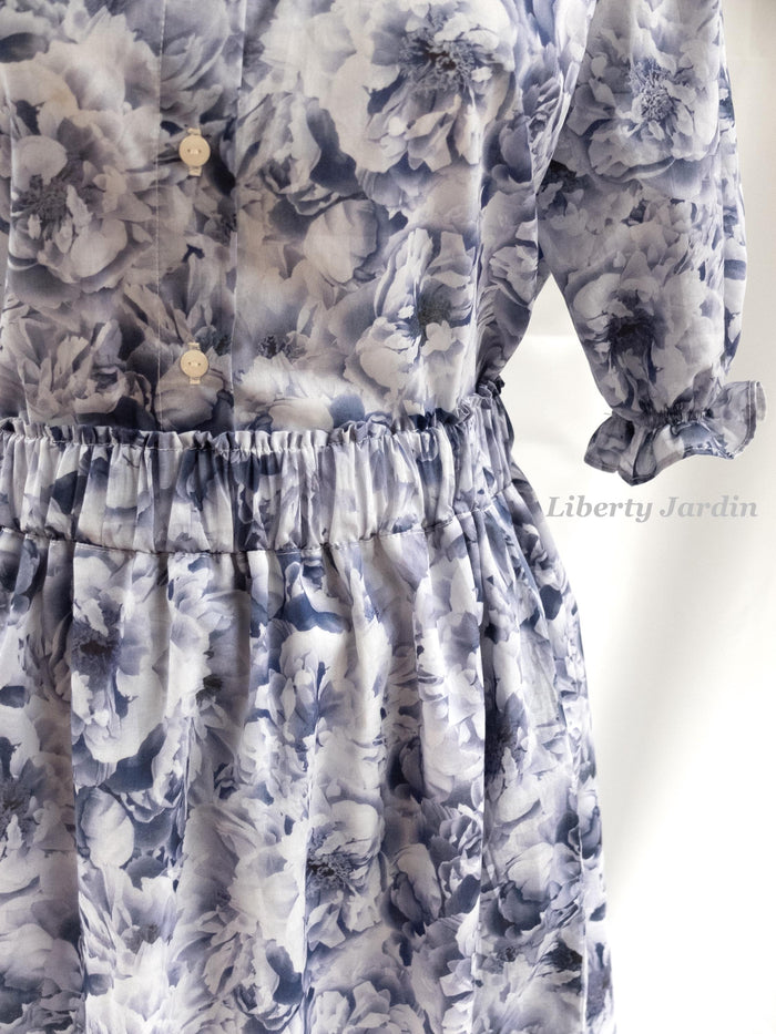 Liberty London Flowing Botanical Midi-Long Skirt, Handmade Sustainable Womenswear, Floral-print Eco-friendly Clothing, Slow-fashioned Outfit