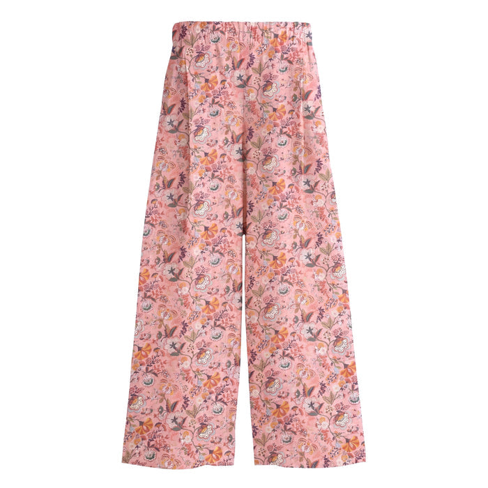 Liberty London Palazzo Trousers, Wide-legged Floral-print Handmade Pants, Lightweight Cotton Loungewear Bottoms, Sustainable Clothing