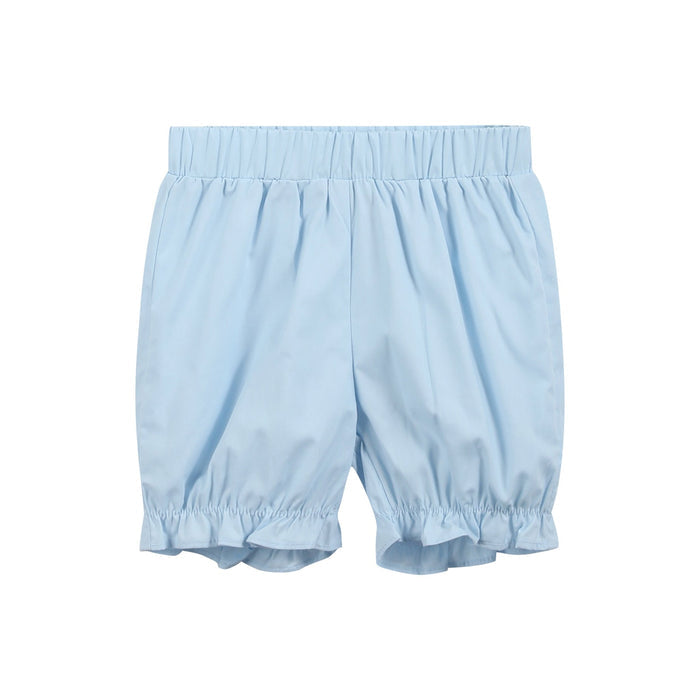 Light Blue Santa Smocked Dress and Bloomers - Lil Cactus