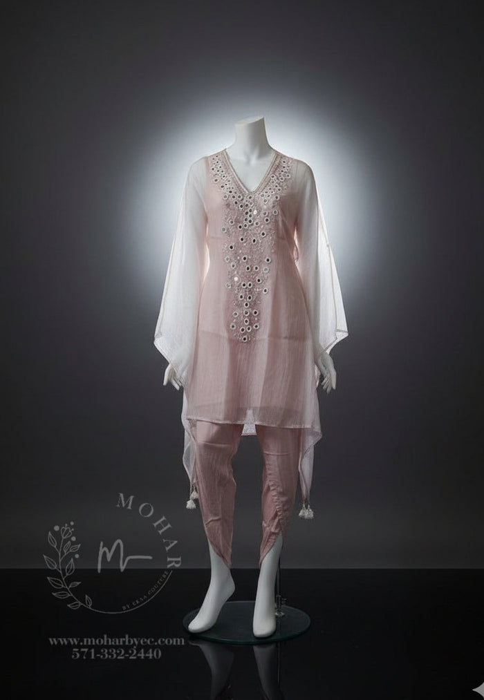 Light Blush Pink Indo-Western