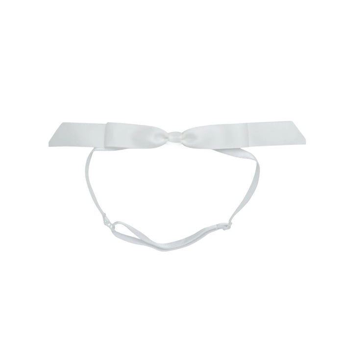 Mathilde Satin Bow Headwrap - White