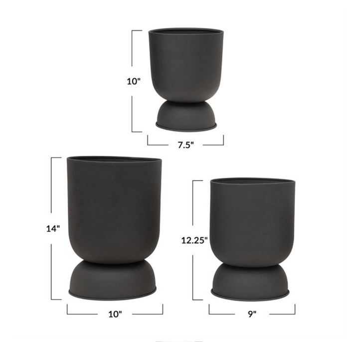 Metal Footed Planters