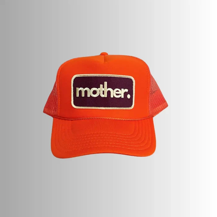 Mother Patch Trucker Hat in Orange
