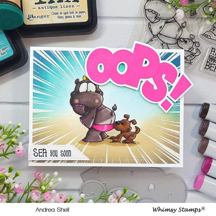 Oops Word and Shadow Die Set - Whimsy Stamps