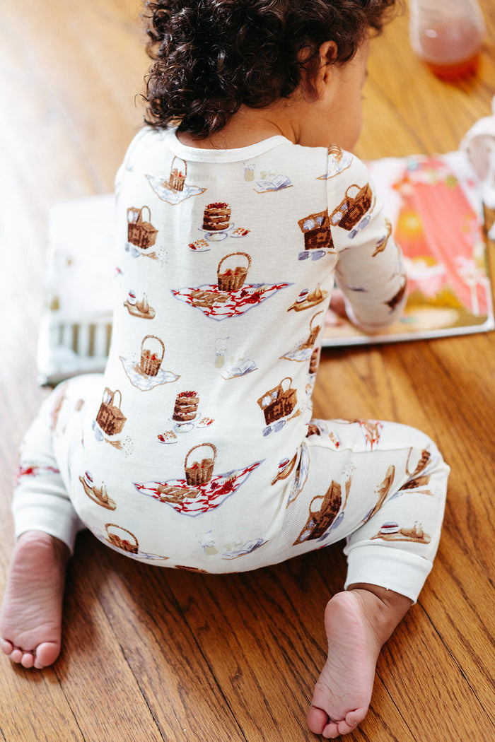 Picnic Organic Cotton Zipper Pajama - Babies in Bloom