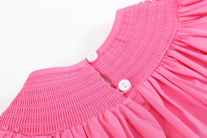 Pink & White Smocked Bubble Romper - Lil Cactus