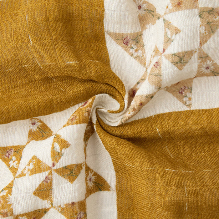 Quilt Organic Cotton Two-Piece Burp Cloth Set - Babies in Bloom