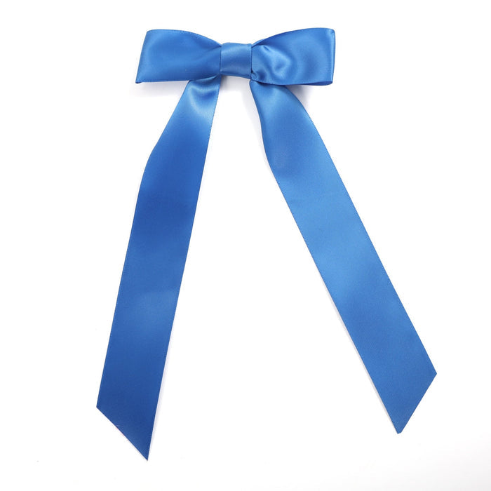 Royal Blue Long Tail Hair Bow Clip - Lil Cactus