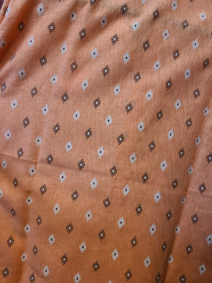 Saffron Butti Print Kurta