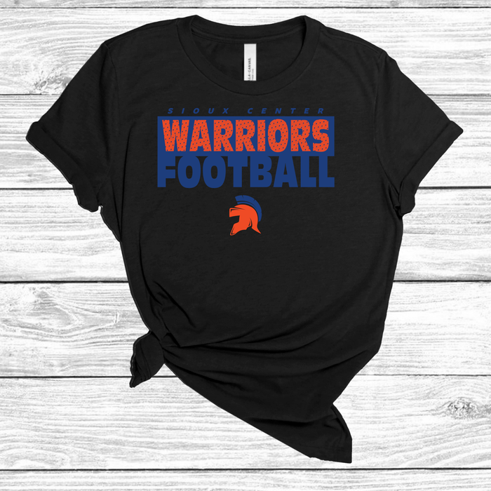 SC Warrior Football Black Bella + Canvas Tee