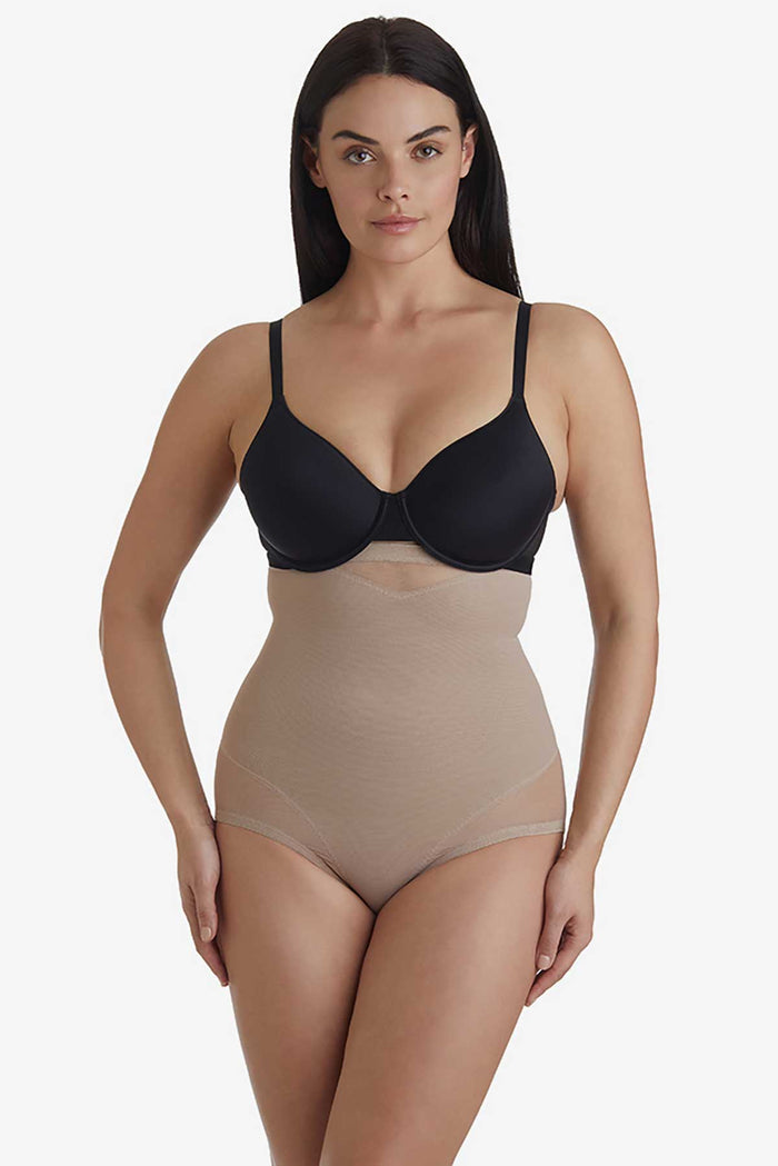 Sexy Sheer Shaping High-Waist Brief