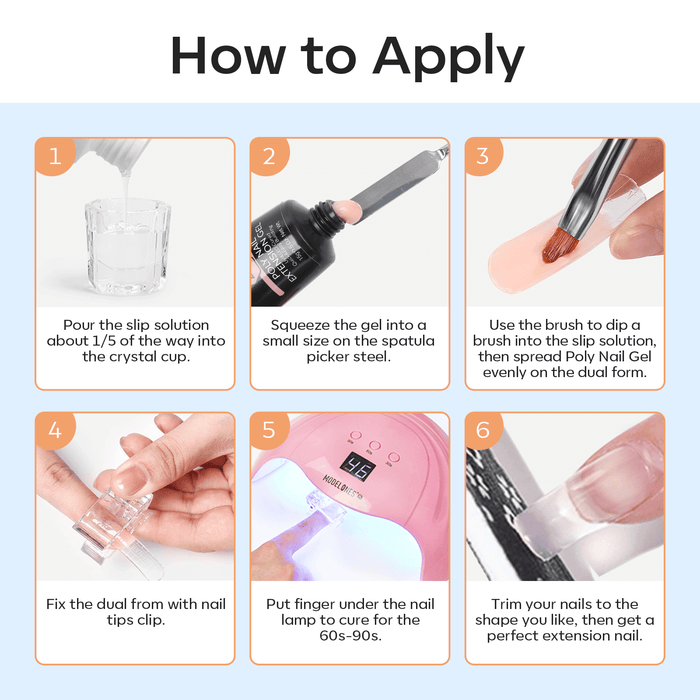 Slip Solution Kit For Poly Nail Extension Gel Nail Tools MODELONES #