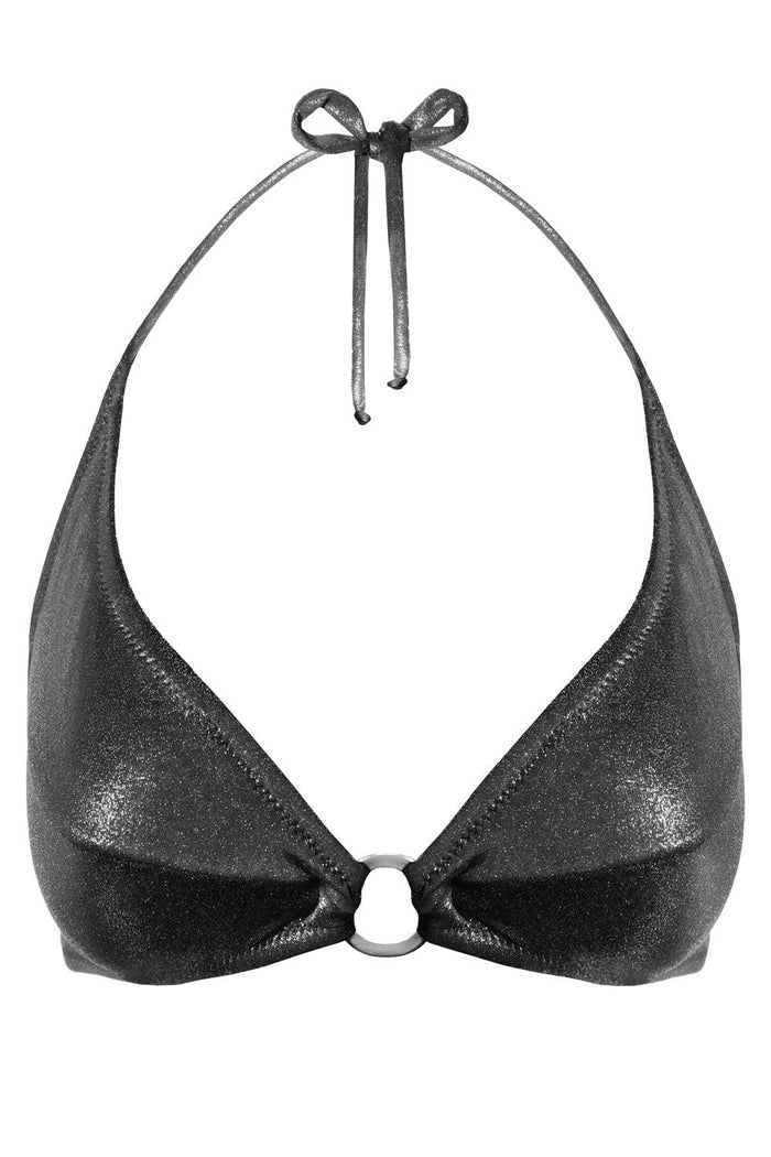 Titaniya Silver Black bikini top - One Piece swimsuit by yesUndress. Shop on yesUndress