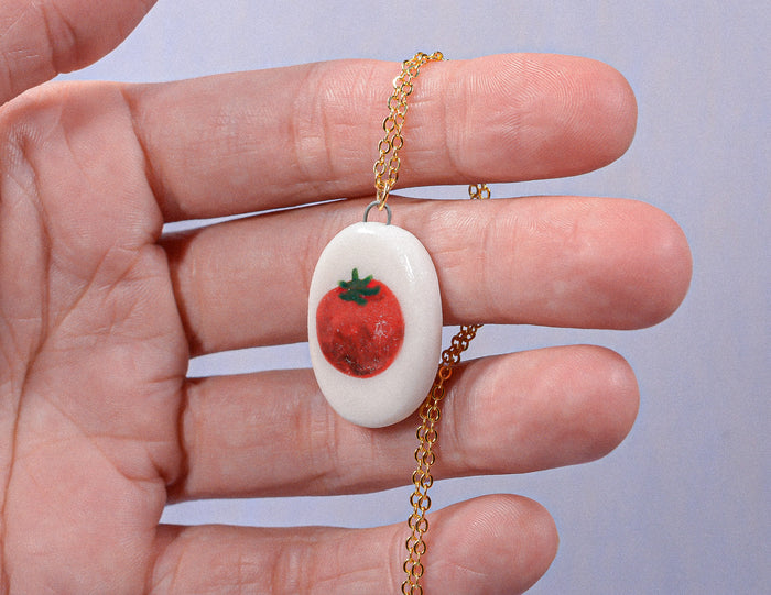 Tomato Portrait Necklace