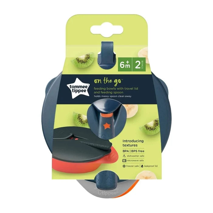 Tommee Tippee 2 Feeding Bowls with Spoon and Lid - ebebek - Black Friday