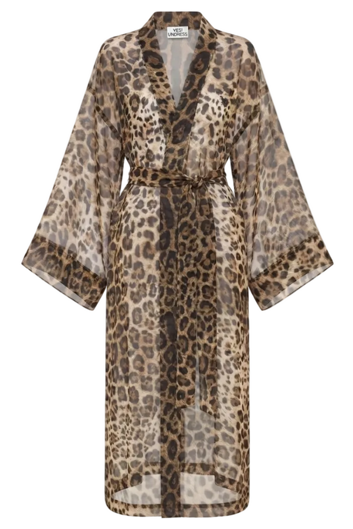 Usumi leo chiffon kimono robe