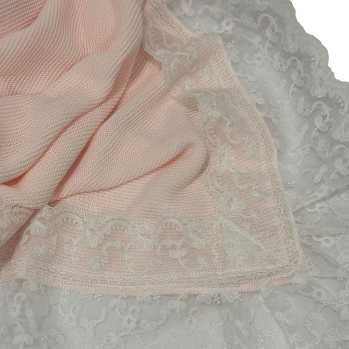 Valeria Baby Pink Knitted Blanket