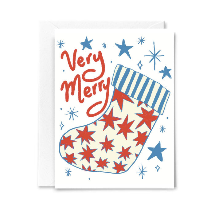 Very Merry Stocking Card