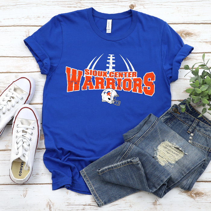 Warriors Football Helmet Tee