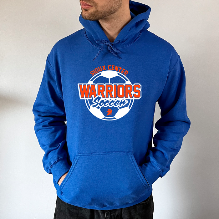 WARRIORS SOCCER BALL ROYAL HOODIE