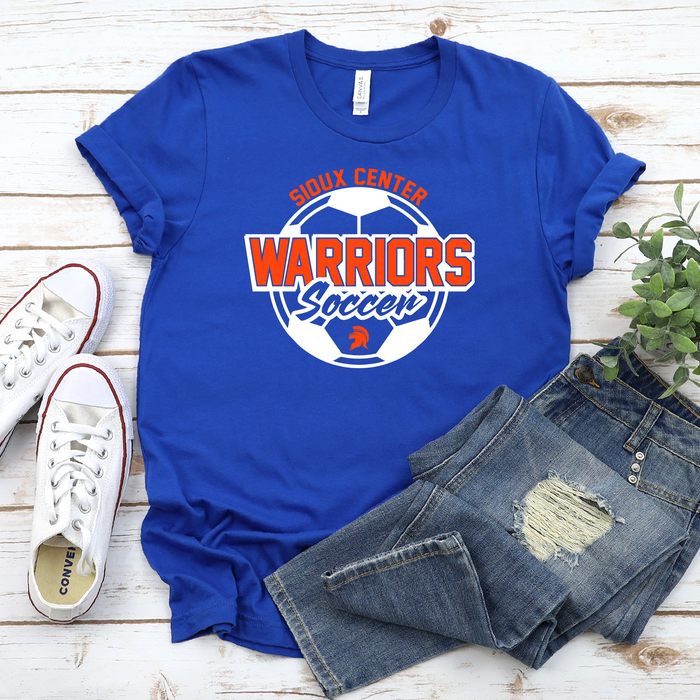 WARRIORS SOCCER BALL TEE - BELLA + CANVAS