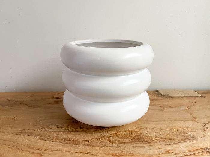 White Bubble Planter