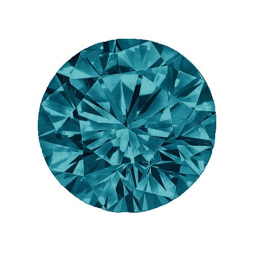 Wholesale, Natural 0.5ct Blue Diamond, 5mm Round, I2, Z+ Fancy Color, April Birthstone, Loose Stone