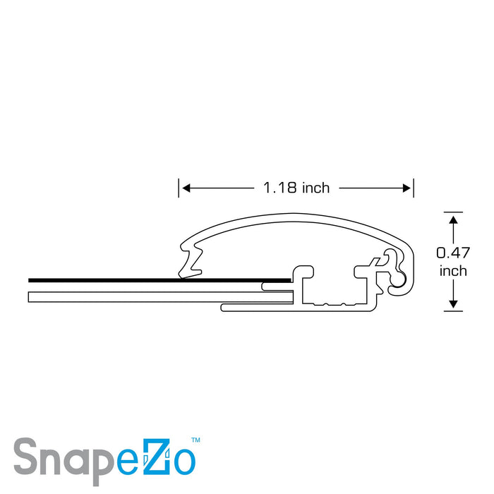 11x16 Silver SnapeZo® Snap Frame - 1.2" Profile