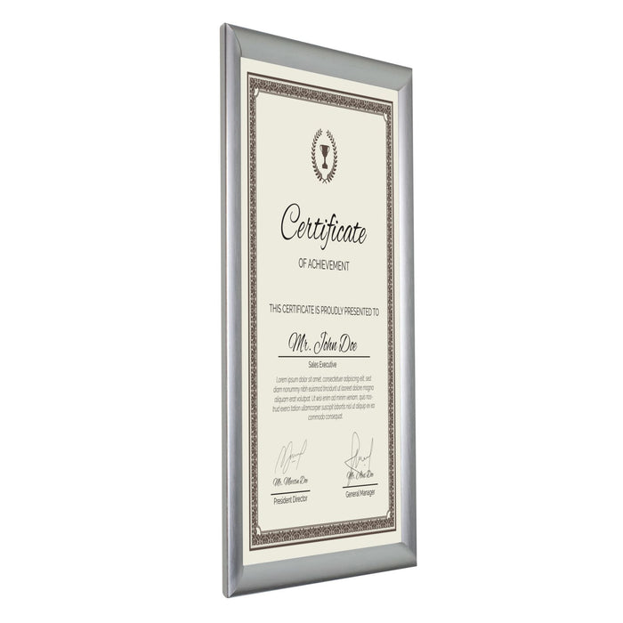 11x17 Brushed Silver SnapeZo® Snap Frame - 1 Inch Profile