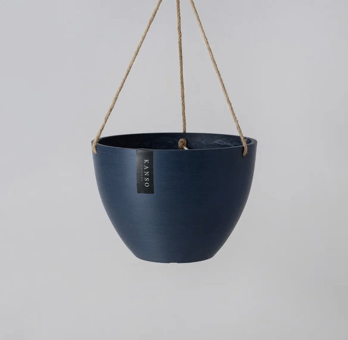 12” Stone Hanging Planter Pot