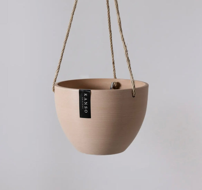 12” Stone Hanging Planter Pot