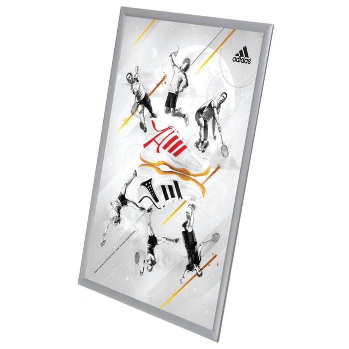 18x24 Brushed Silver SnapeZo® Snap Frame - 1 Inch Profile